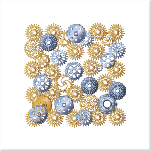 Mechanical Engineer Gears Pattern Design for Engineers and Engineering Students Wall Art by ArtoBagsPlus